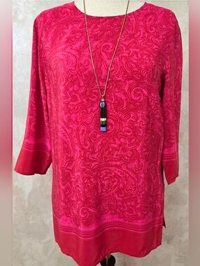 NWT Vintage Diane Von Furstenberg Silk Paisley Top (XS)